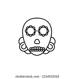 day of the dead, mexico icon. Element of day the Dead in Mexico line icon. Thin line icon for website design and development, app development. Premium icon