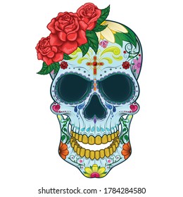 Day of the dead mexico skull vector