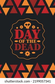 Day of the Dead in November. A holiday dedicated to the memory of the dead. Celebrate annual in Mexico and other Latin American countries. Mexican and Hispanic tradition pattern and texture with skull