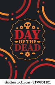 Day of the Dead in November. A holiday dedicated to the memory of the dead. Celebrate annual in Mexico and other Latin American countries. Mexican and Hispanic tradition pattern and texture with skull