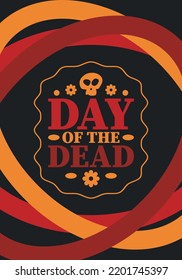 Day of the Dead in November. A holiday dedicated to the memory of the dead. Celebrate annual in Mexico and other Latin American countries. Mexican and Hispanic tradition pattern and texture with skull