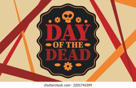 Day of the Dead in November. A holiday dedicated to the memory of the dead. Celebrate annual in Mexico and other Latin American countries. Mexican and Hispanic tradition pattern and texture with skull