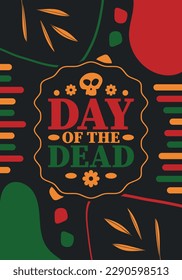 Day of the Dead in November. A holiday dedicated to the memory of the dead. Celebrate annual in Mexico and other Latin American countries. Mexican and Hispanic tradition pattern and texture with skull