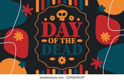 Day of the Dead in November. A holiday dedicated to the memory of the dead. Celebrate annual in Mexico and other Latin American countries. Mexican and Hispanic tradition pattern and texture with skull