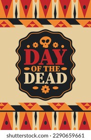 Day of the Dead in November. A holiday dedicated to the memory of the dead. Celebrate annual in Mexico and other Latin American countries. Mexican and Hispanic tradition pattern and texture with skull