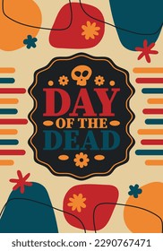 Day of the Dead in November. A holiday dedicated to the memory of the dead. Celebrate annual in Mexico and other Latin American countries. Mexican and Hispanic tradition pattern and texture with skull