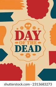 Day of the Dead in November. A holiday dedicated to the memory of the dead. Celebrate annual in Mexico and other Latin American countries. Mexican and Hispanic tradition pattern and texture with skull