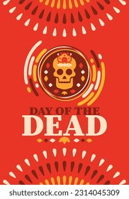 Day of the Dead in November. A holiday dedicated to the memory of the dead. Celebrate annual in Mexico and other Latin American countries. Mexican and Hispanic tradition pattern and texture with skull