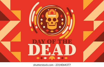 Day of the Dead in November. A holiday dedicated to the memory of the dead. Celebrate annual in Mexico and other Latin American countries. Mexican and Hispanic tradition pattern and texture with skull
