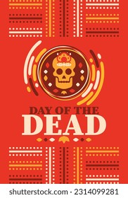 Day of the Dead in November. A holiday dedicated to the memory of the dead. Celebrate annual in Mexico and other Latin American countries. Mexican and Hispanic tradition pattern and texture with skull