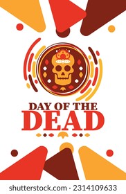 Day of the Dead in November. A holiday dedicated to the memory of the dead. Celebrate annual in Mexico and other Latin American countries. Mexican and Hispanic tradition pattern and texture with skull