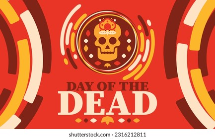 Day of the Dead in November. A holiday dedicated to the memory of the dead. Celebrate annual in Mexico and other Latin American countries. Mexican and Hispanic tradition pattern and texture with skull