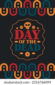 Day of the Dead in November. A holiday dedicated to the memory of the dead. Celebrate annual in Mexico and other Latin American countries. Mexican and Hispanic tradition pattern and texture with skull