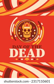 Day of the Dead in November. A holiday dedicated to the memory of the dead. Celebrate annual in Mexico and other Latin American countries. Mexican and Hispanic tradition pattern and texture with skull