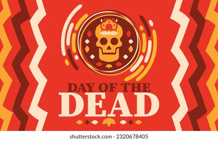 Day of the Dead in November. A holiday dedicated to the memory of the dead. Celebrate annual in Mexico and other Latin American countries. Mexican and Hispanic tradition pattern and texture with skull