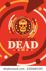 Day of the Dead in November. A holiday dedicated to the memory of the dead. Celebrate annual in Mexico and other Latin American countries. Mexican and Hispanic tradition pattern and texture with skull
