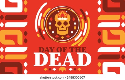 Day of the Dead in November. A holiday dedicated to the memory of the dead. Celebrate annual in Mexico and other Latin American countries. Mexican and Hispanic tradition pattern and texture with skull