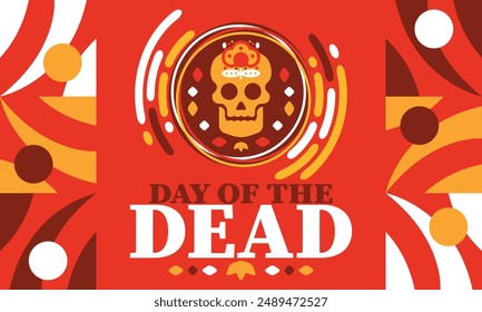 Day of the Dead in November. A holiday dedicated to the memory of the dead. Celebrate annual in Mexico and other Latin American countries. Mexican and Hispanic tradition pattern and texture with skull