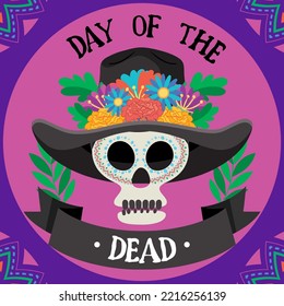 Day of the Dead poster design illustration