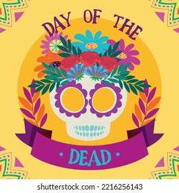 Day of the Dead poster design illustration