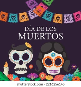 Day of the Dead poster design illustration