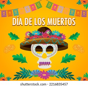 Day of the Dead poster design illustration