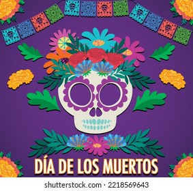 Day of the Dead poster design illustration