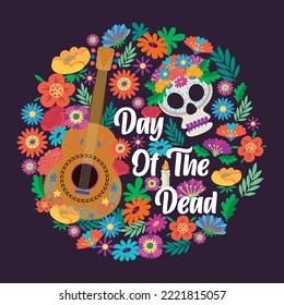 Day of the Dead poster design illustration