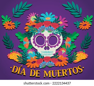 Day of the Dead poster design illustration