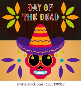 Day of the dead poster - Vector illustration