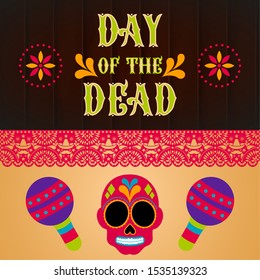 Day of the dead poster - Vector illustration
