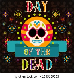 Day of the dead poster - Vector illustration
