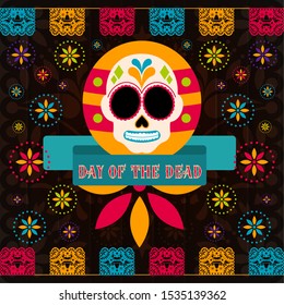 Day of the dead poster - Vector illustration