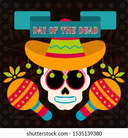 Day of the dead poster - Vector illustration