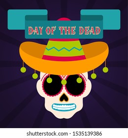 Day of the dead poster - Vector illustration