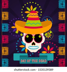 Day of the dead poster - Vector illustration