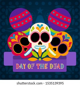 Day of the dead poster - Vector illustration