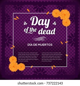 Day Of The Dead Purple Composition - Copy Space