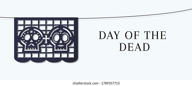 Day of the Dead Sale banner. Dia de Muertos Clearance Poster