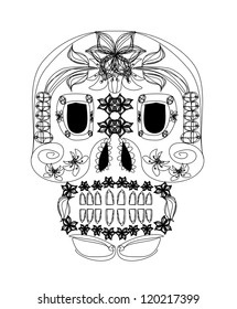  day of the dead skull