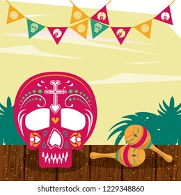day of the dead skull