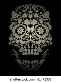 Day of the dead skull background