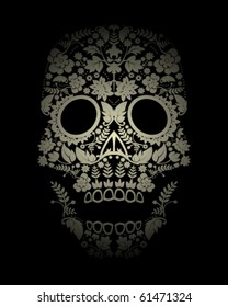 Day of the dead skull background