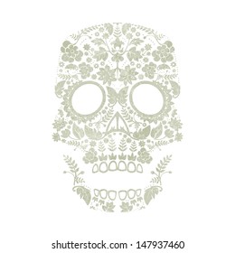 el día del diseño del cráneo muerto
