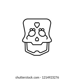 day of the dead, skull icon. Element of day the Dead in Mexico line icon. Thin line icon for website design and development, app development. Premium icon