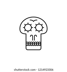 day of the dead, skull icon. Element of day the Dead in Mexico line icon. Thin line icon for website design and development, app development. Premium icon