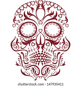 day of the dead skull pattern