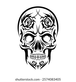 Day of The Dead Skull Tattoo