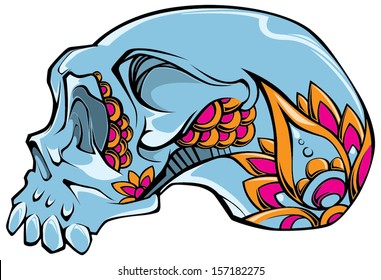 Day of the dead skull vector 