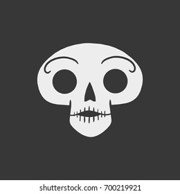 Day of the dead skull. Vector illustration.